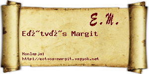 Eötvös Margit névjegykártya